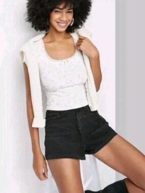 Wild Fable Rolled Cuff High-Rise Denim‎ Shorts